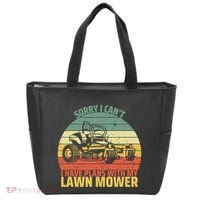 Sorry I CanT I Have Plans With Lawn Mower Cool Lawn Mowing Tote Bag thumb 0