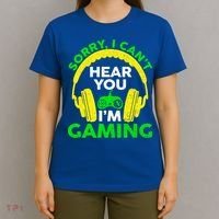 Sorry I Can't Hear You I'm Gaming Funny Gamer Gaming Vintage Funny Gift T-Shirt thumb 4