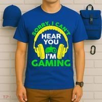 Sorry I Can't Hear You I'm Gaming Funny Gamer Gaming Vintage Funny Gift T-Shirt thumb 6