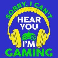 Sorry I Can't Hear You I'm Gaming Funny Gamer Gaming Vintage Funny Gift T-Shirt thumb 7