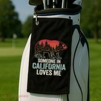 Someone In California Loves Me Golf Towel thumb 2