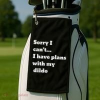 Sorry I CanT. I Have Plans With My Dildo Golf Towel thumb 2
