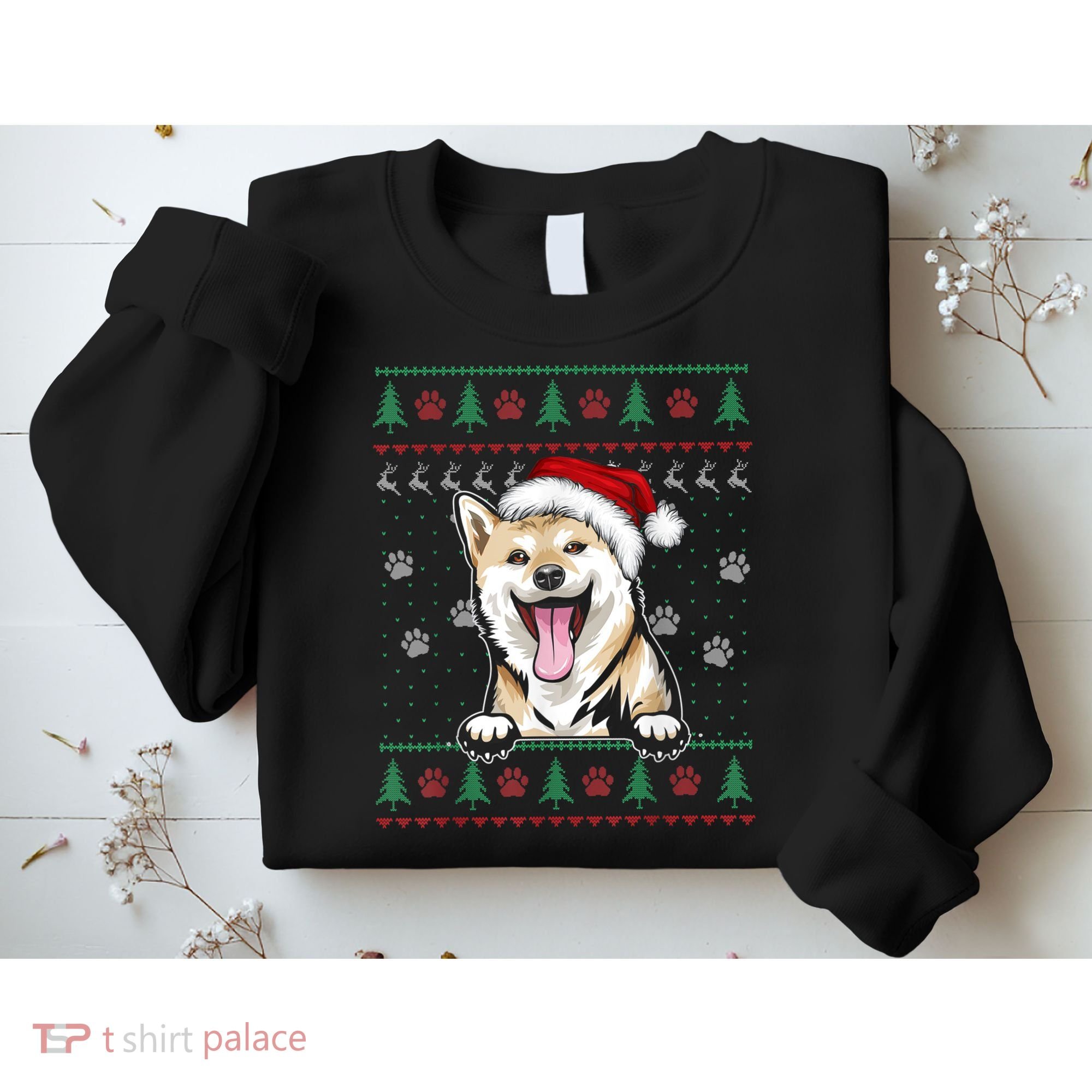 Shiba Inu Christmas Ugly Sweater Funny Dog Lover Xmas Sweatshirt