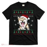 Shiba Inu Christmas Ugly Sweater Funny Dog Lover Xmas T-Shirt thumb 0