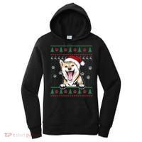 Shiba Inu Christmas Ugly Sweater Funny Dog Lover Xmas Women's Hoodie thumb 0