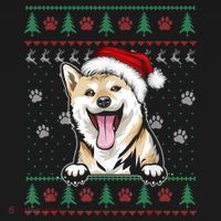 Shiba Inu Christmas Ugly Sweater Funny Dog Lover Xmas Women's Tank Top thumb 5
