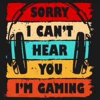 Sorry I Can't Hear You I'm Gaming Retro Ornament thumb 1