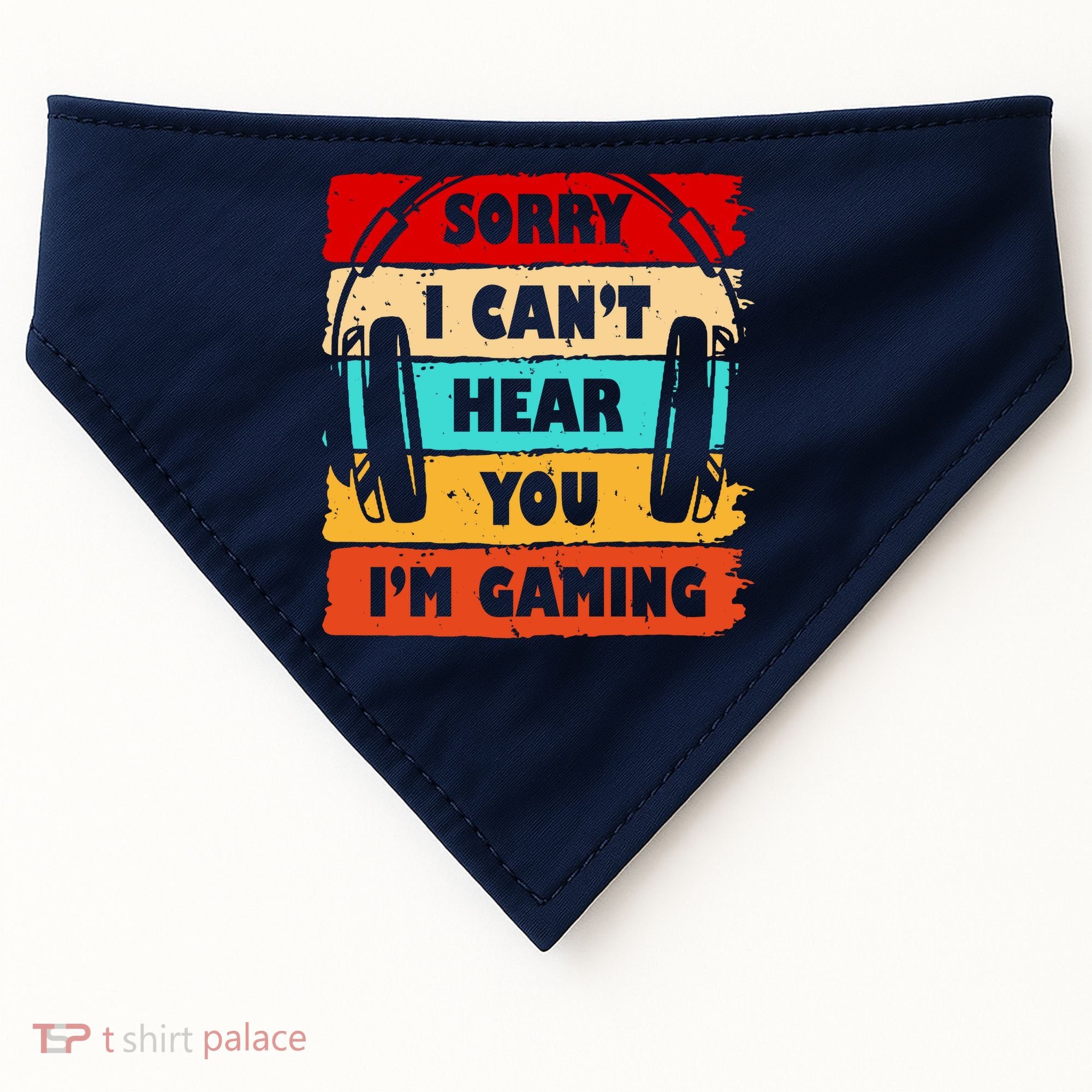Sorry I Can't Hear You I'm Gaming Retro USA-Made Doggie Bandana