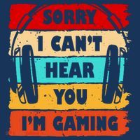 Sorry I Can't Hear You I'm Gaming Retro Sweatshirt thumb 3