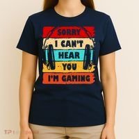 Sorry I Can't Hear You I'm Gaming Retro T-Shirt thumb 4
