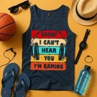 Sorry I Can't Hear You I'm Gaming Retro Tank Top thumb 4