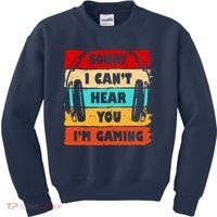 Sorry I Can't Hear You I'm Gaming Retro Kids Sweatshirt thumb 0