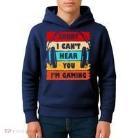 Sorry I Can't Hear You I'm Gaming Retro Kids Hoodie thumb 4