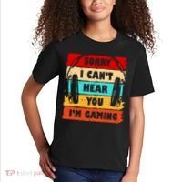 Sorry I Can't Hear You I'm Gaming Retro Kids T-Shirt thumb 2