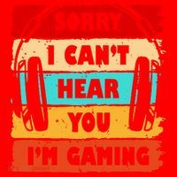 Sorry I Can't Hear You I'm Gaming Retro Santa Hat thumb 1