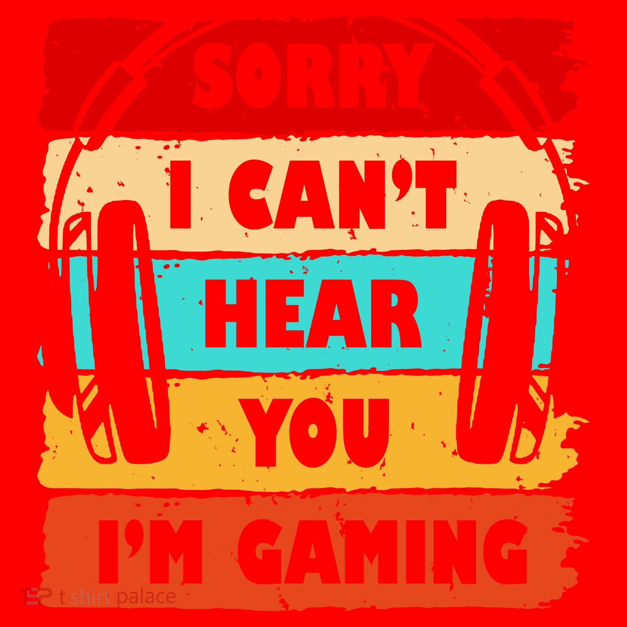 Sorry I Can't Hear You I'm Gaming Retro Santa Hat