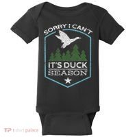 Sorry I Can´t It´s Duck Season Duck Hunting Funny Hunting Baby Bodysuit thumb 0
