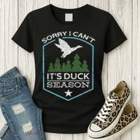 Sorry I Can´t It´s Duck Season Duck Hunting Funny Hunting Women's T-Shirt thumb 3