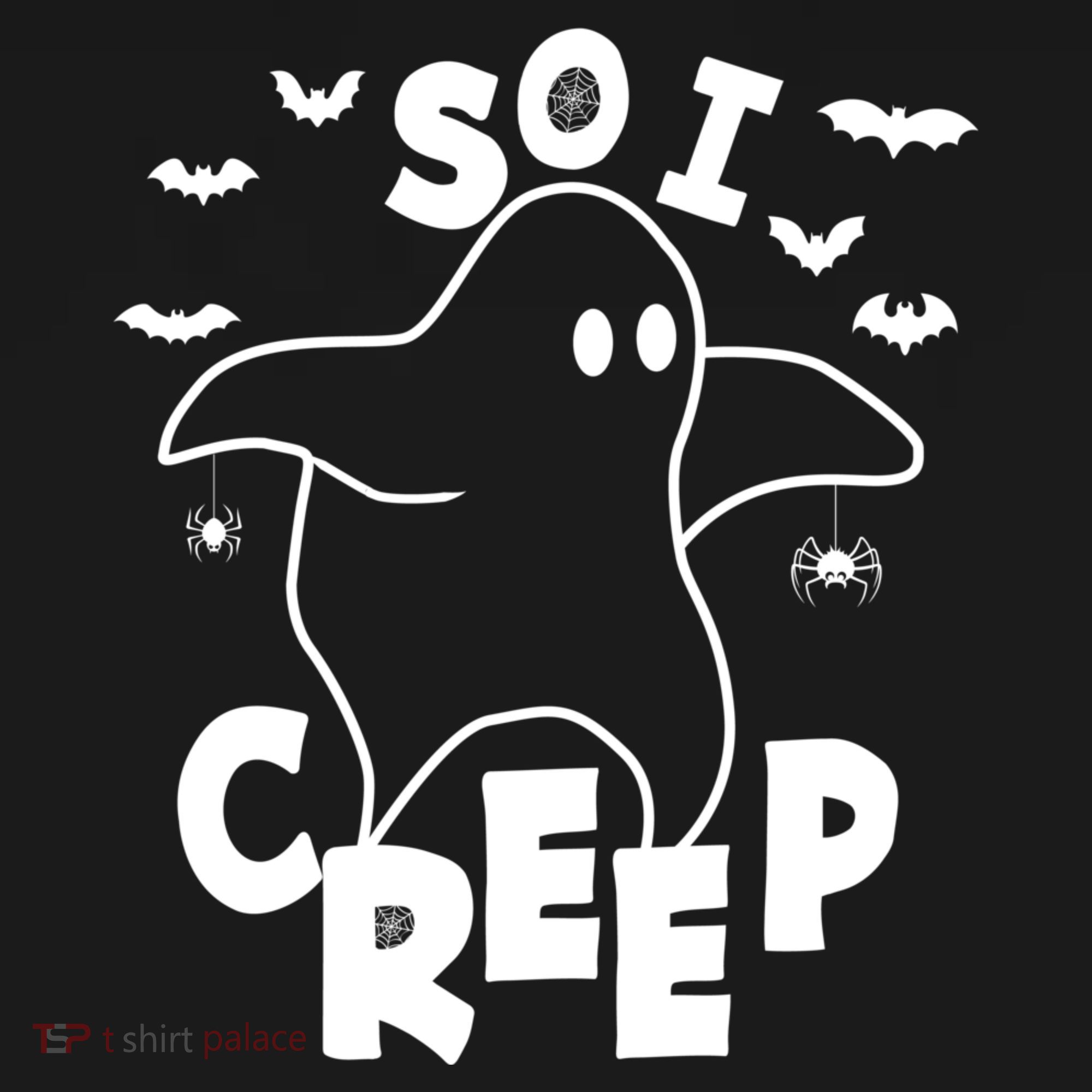 So I Creep Funny Halloween Ghost Spooky Season Bucket Hat