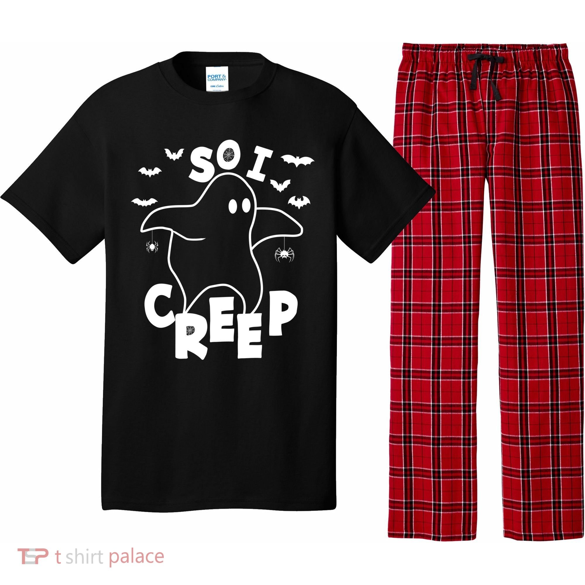 So I Creep Funny Halloween Ghost Spooky Season Pajama Set