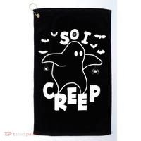 So I Creep Funny Halloween Ghost Spooky Season Golf Towel thumb 0