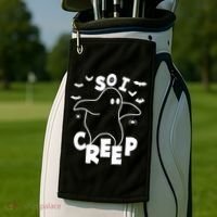 So I Creep Funny Halloween Ghost Spooky Season Golf Towel thumb 2