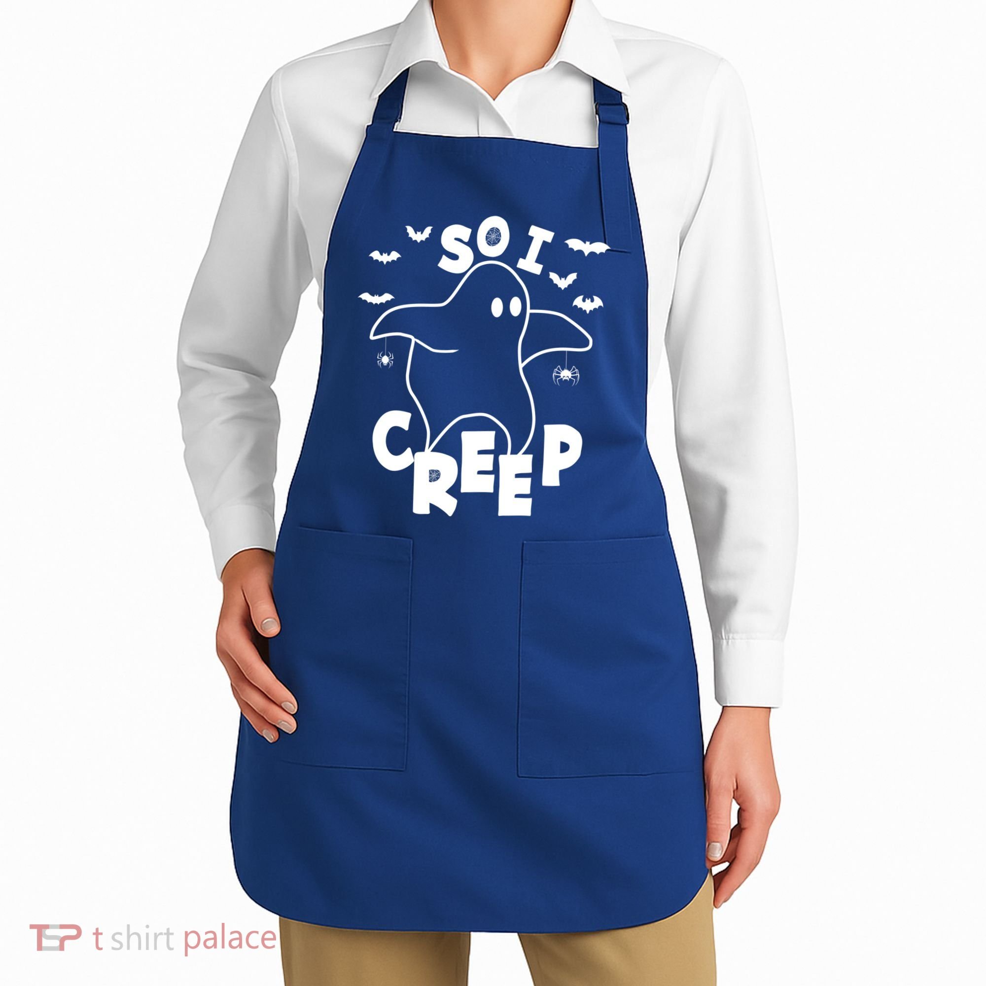 So I Creep Funny Halloween Ghost Spooky Season Apron