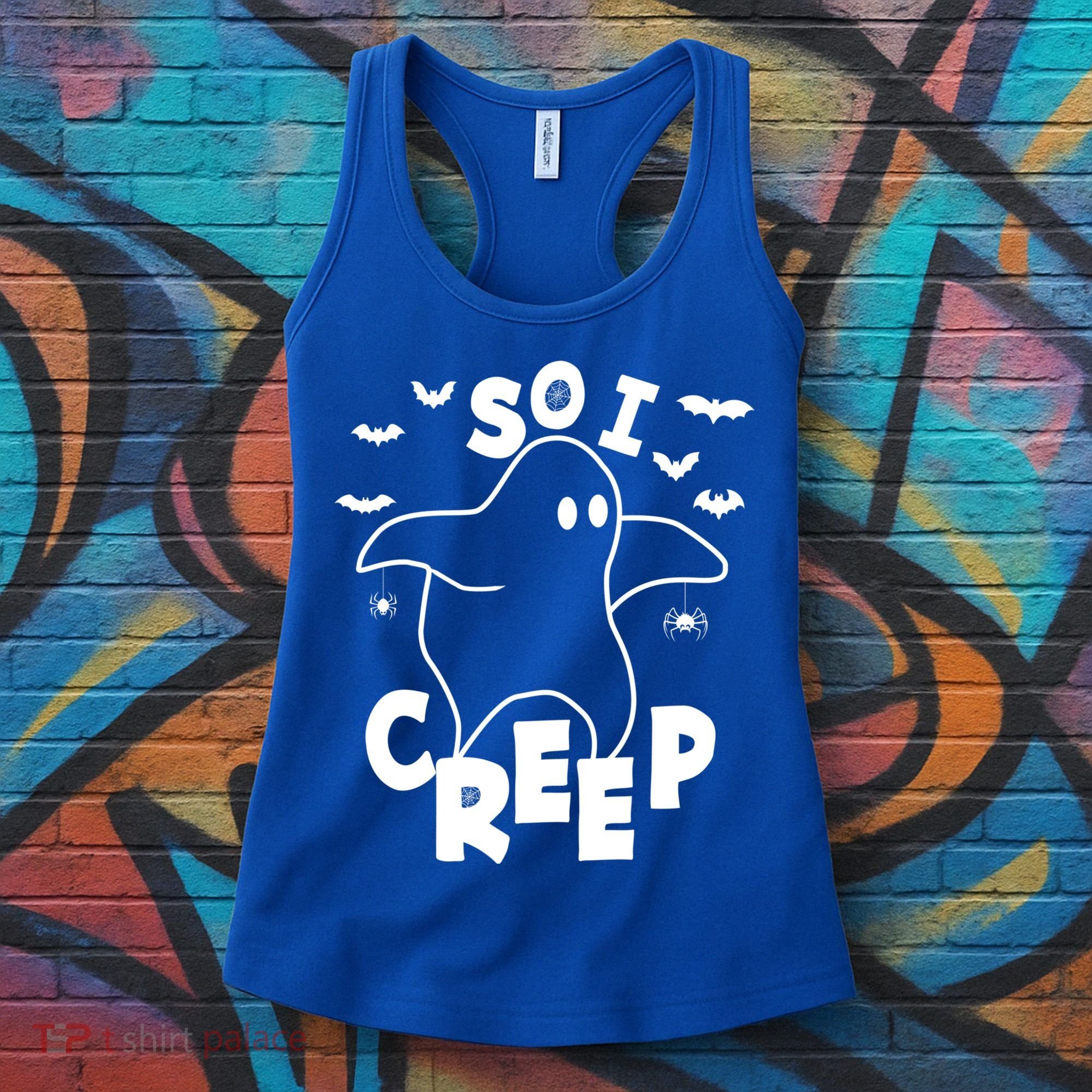 So I Creep Funny Halloween Ghost Spooky Season Women's Tank Top
