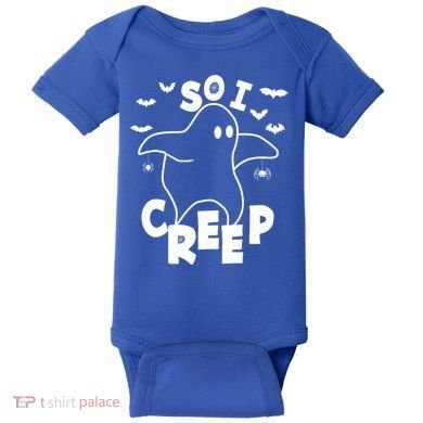 So I Creep Funny Halloween Ghost Spooky Season Baby Bodysuit