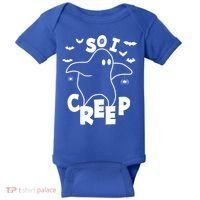 So I Creep Funny Halloween Ghost Spooky Season Baby Bodysuit thumb 0
