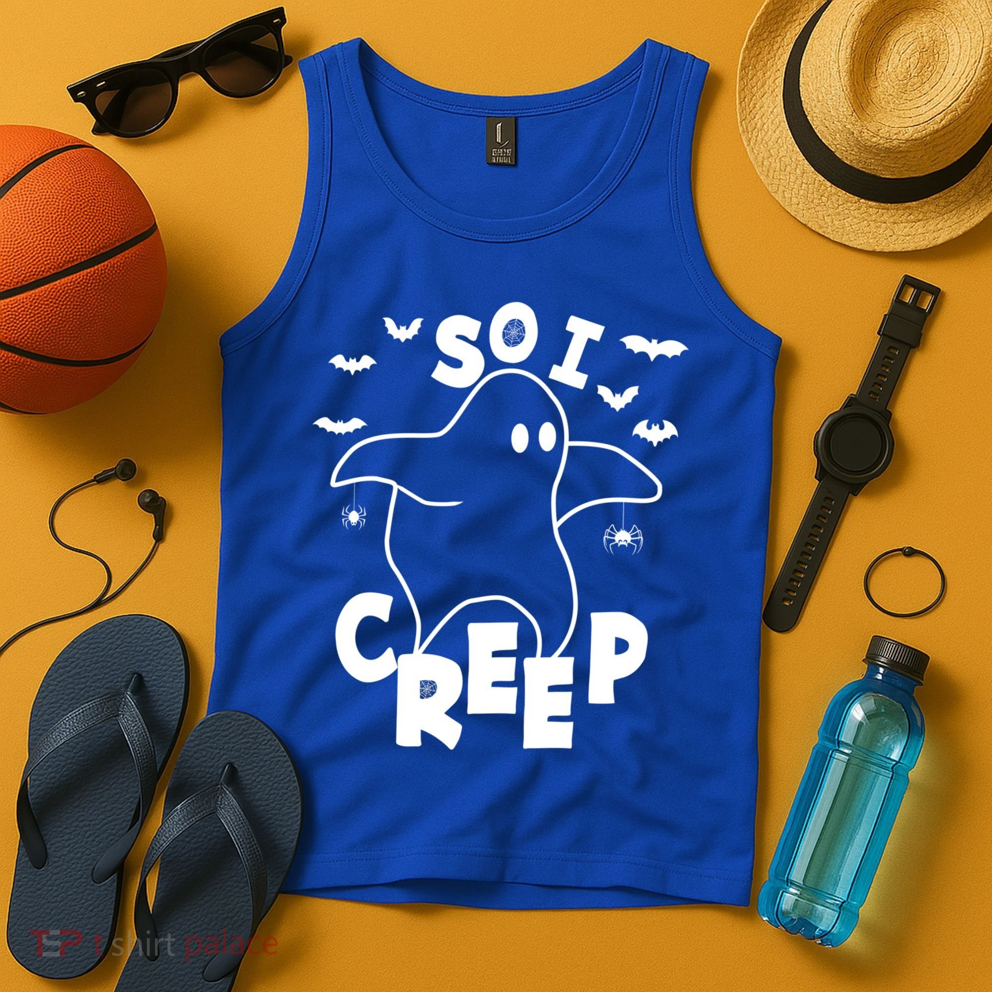 So I Creep Funny Halloween Ghost Spooky Season Tank Top