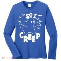 So I Creep Funny Halloween Ghost Spooky Season Women's Long Sleeve Shirt thumb 0