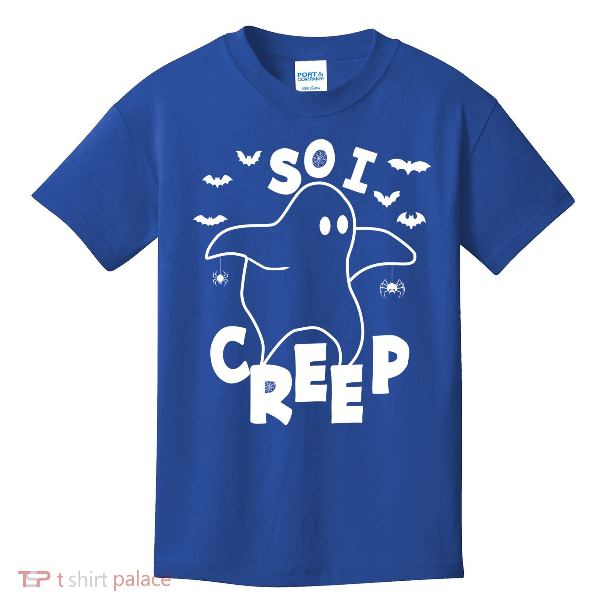 So I Creep Funny Halloween Ghost Spooky Season Kids T-Shirt