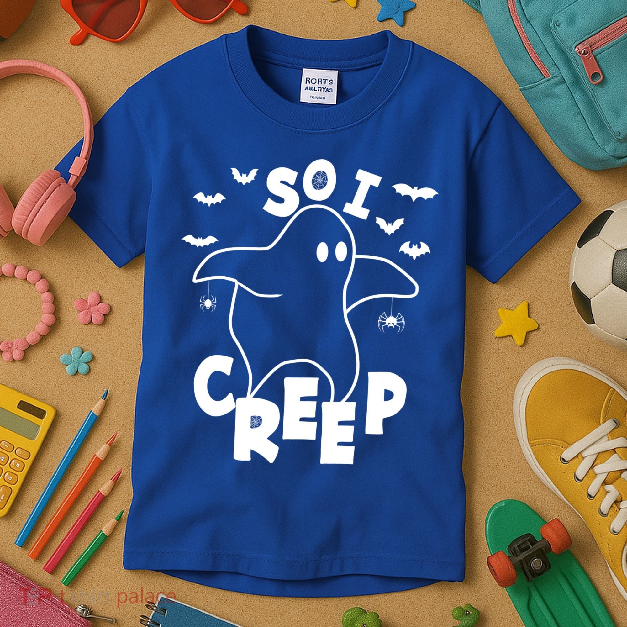 So I Creep Funny Halloween Ghost Spooky Season Kids T-Shirt