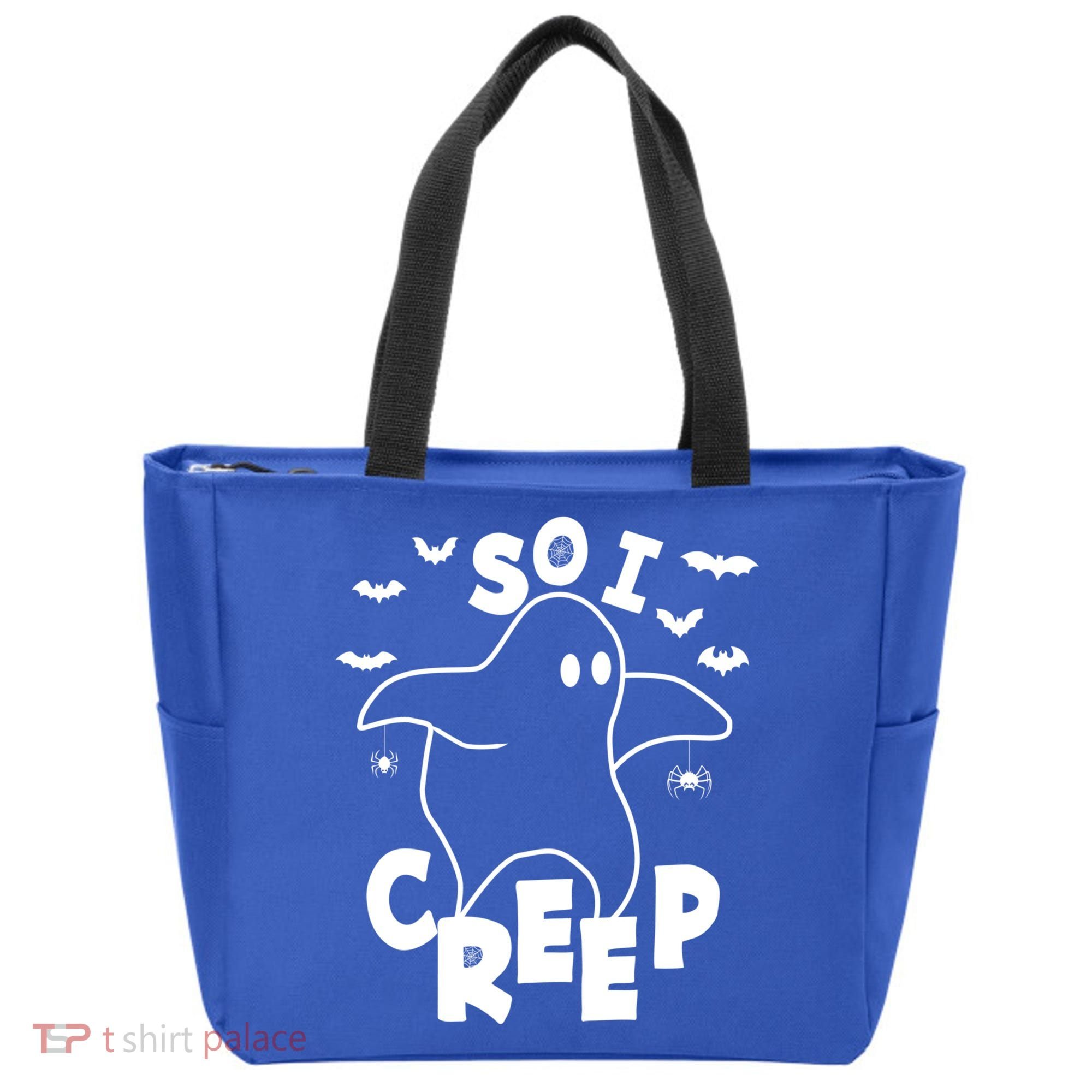 So I Creep Funny Halloween Ghost Spooky Season Tote Bag