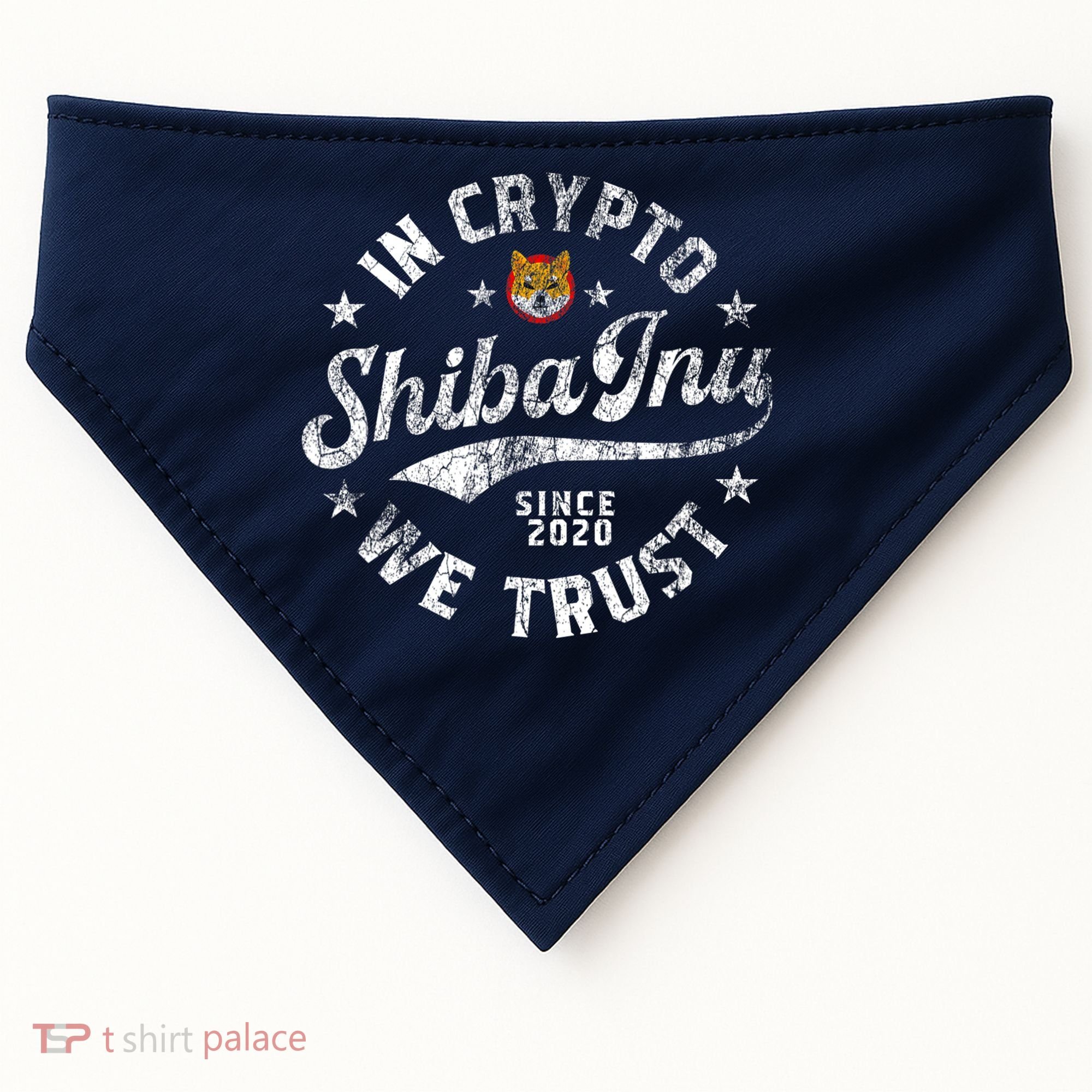 Shiba Inu Coin In Crypto We Trust Token Crypto USA-Made Doggie Bandana