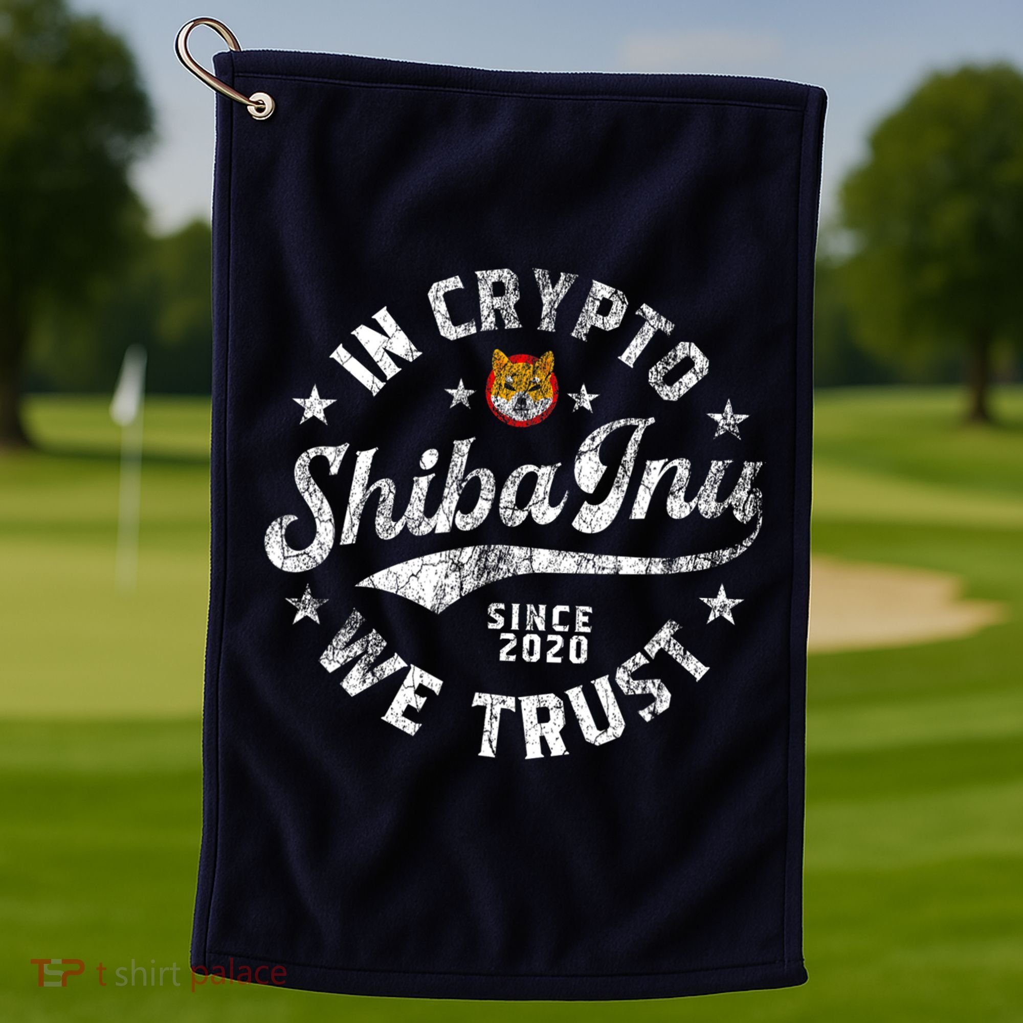 Shiba Inu Coin In Crypto We Trust Token Crypto Golf Towel