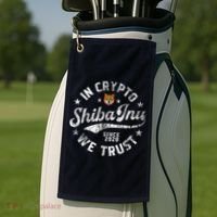 Shiba Inu Coin In Crypto We Trust Token Crypto Golf Towel thumb 2