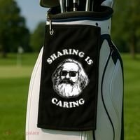 Sharing Is Caring Karl Marx Golf Towel thumb 2