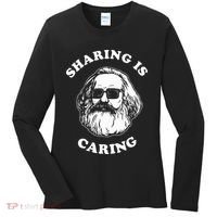 Sharing Is Caring Karl Marx Women's Long Sleeve Shirt thumb 0