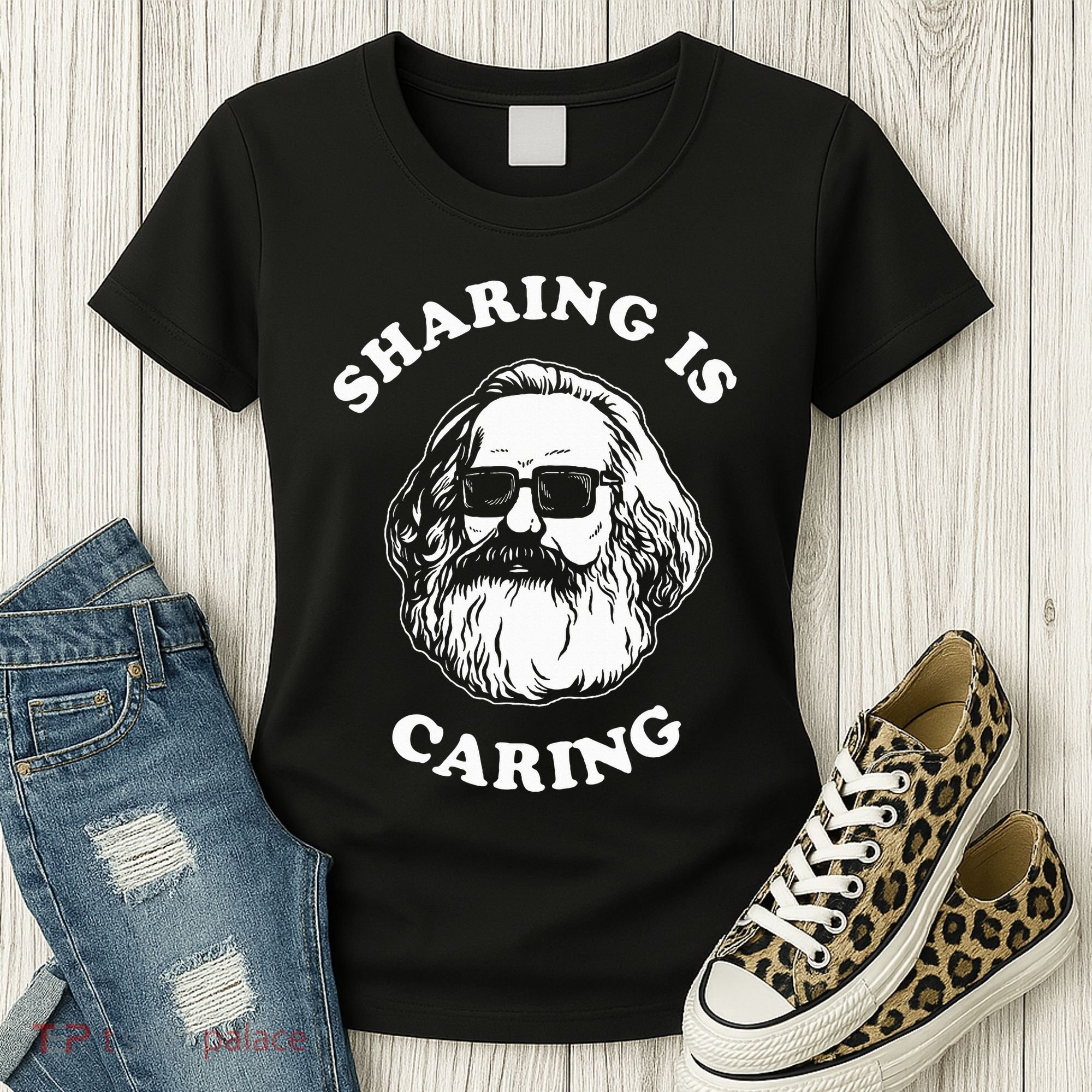 Sharing Is Caring Karl Marx Women's T-Shirt