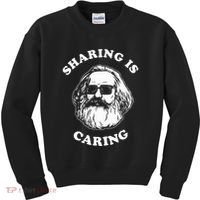 Sharing Is Caring Karl Marx Kids Sweatshirt thumb 0