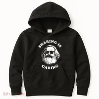 Sharing Is Caring Karl Marx Kids Hoodie thumb 0