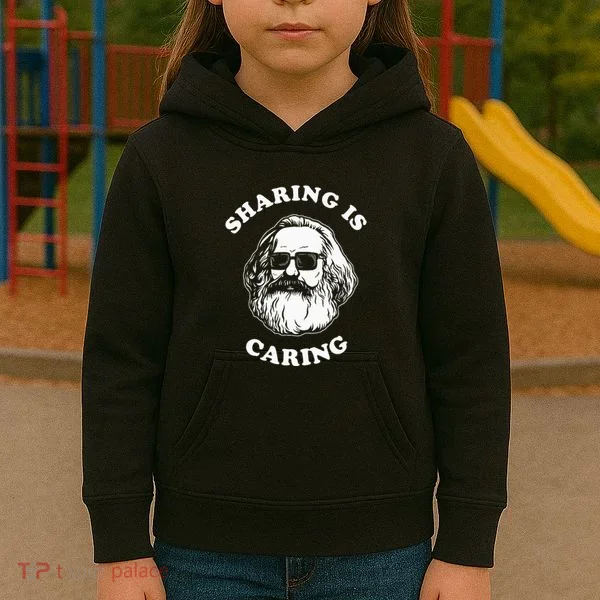 Sharing Is Caring Karl Marx Kids Hoodie
