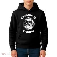 Sharing Is Caring Karl Marx Kids Hoodie thumb 4