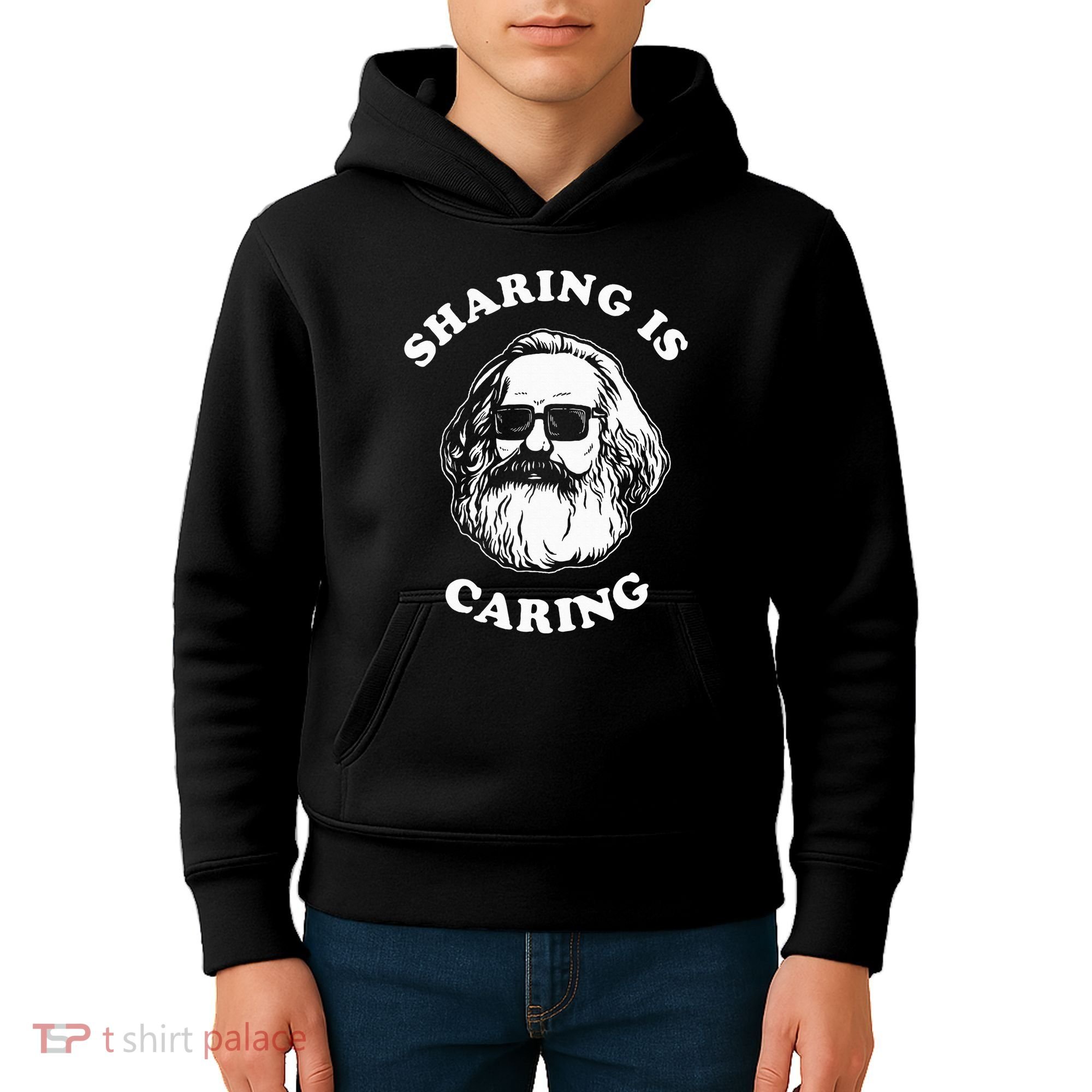 Sharing Is Caring Karl Marx Kids Hoodie
