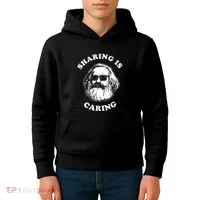 Sharing Is Caring Karl Marx Kids Hoodie thumb 4