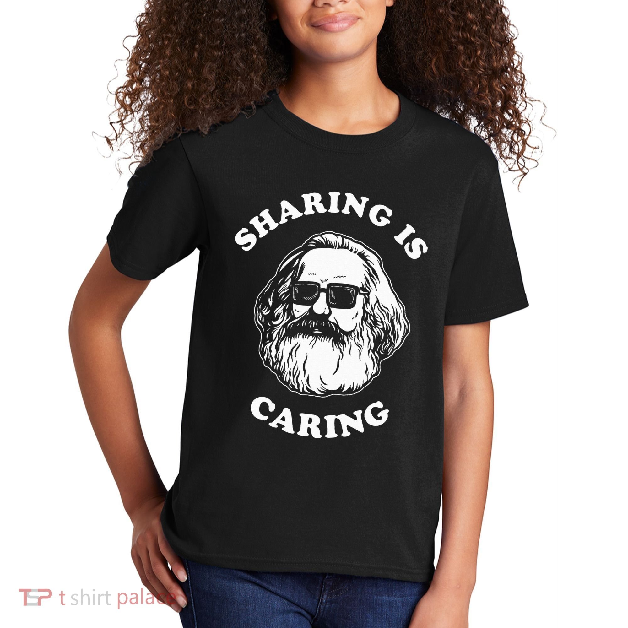 Sharing Is Caring Karl Marx Kids T-Shirt