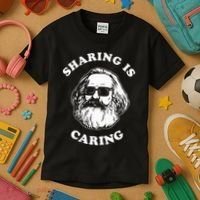 Sharing Is Caring Karl Marx Kids T-Shirt thumb 3