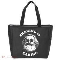 Sharing Is Caring Karl Marx Tote Bag thumb 0